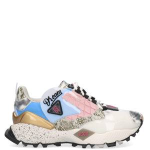 Zapatillas de la marca Exe modelo 928-3 en color White Pink. Zapatillas deportivas elaboradas en combinación de materiales. Plantilla de piel. Suela de goma de 4 cm de altura. Cierre con cordones.