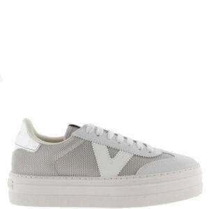 Zapatillas Victoria Barcelona Ciclista Rejilla&Serraje Plata - Escala