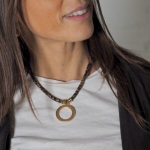 Collar Animal Print Circulo - Escala Sabates
