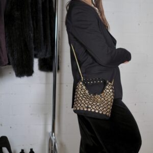 Bolso Tachuelas Mini Negro - Escala Sabates